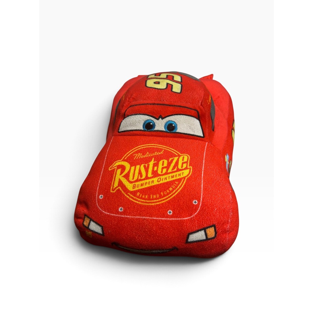 Disney Pixar Cars Lightning McQueen Plush Pillow Plushie Rust-Eze Red